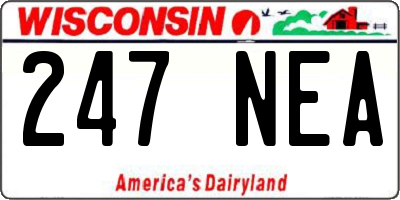 WI license plate 247NEA
