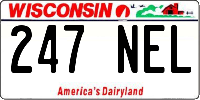 WI license plate 247NEL