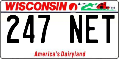 WI license plate 247NET