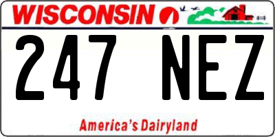 WI license plate 247NEZ