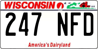 WI license plate 247NFD