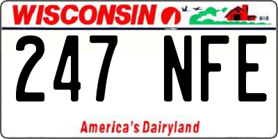 WI license plate 247NFE