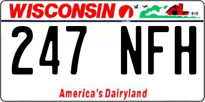 WI license plate 247NFH