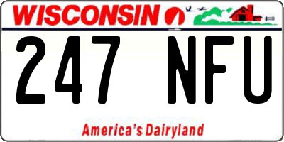 WI license plate 247NFU
