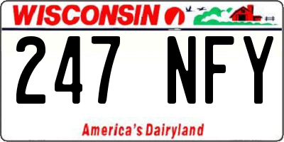 WI license plate 247NFY