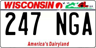 WI license plate 247NGA