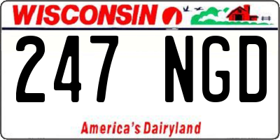 WI license plate 247NGD