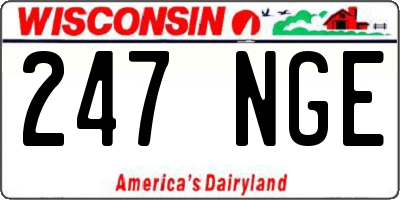 WI license plate 247NGE