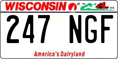 WI license plate 247NGF