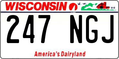 WI license plate 247NGJ