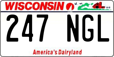 WI license plate 247NGL