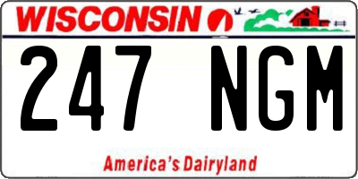 WI license plate 247NGM