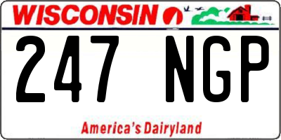 WI license plate 247NGP