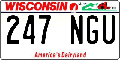 WI license plate 247NGU