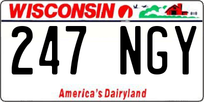 WI license plate 247NGY