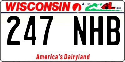 WI license plate 247NHB