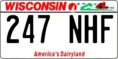 WI license plate 247NHF