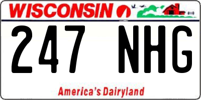 WI license plate 247NHG