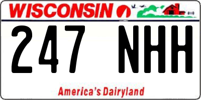 WI license plate 247NHH