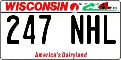 WI license plate 247NHL