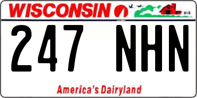 WI license plate 247NHN