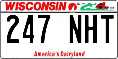 WI license plate 247NHT