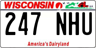 WI license plate 247NHU