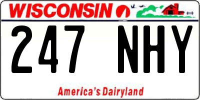 WI license plate 247NHY
