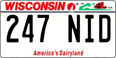 WI license plate 247NID