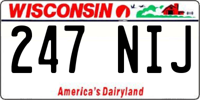WI license plate 247NIJ