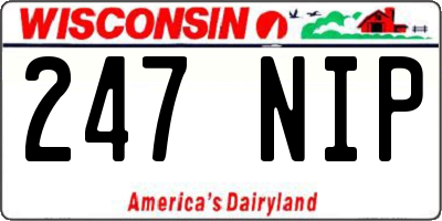 WI license plate 247NIP