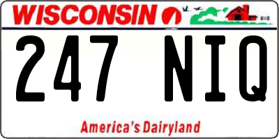 WI license plate 247NIQ