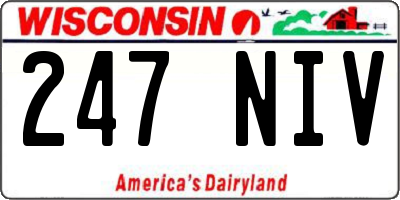 WI license plate 247NIV