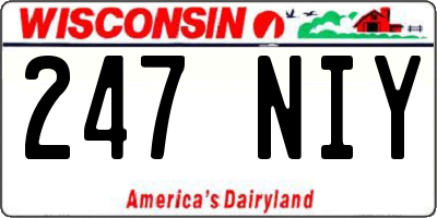 WI license plate 247NIY