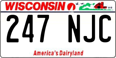 WI license plate 247NJC