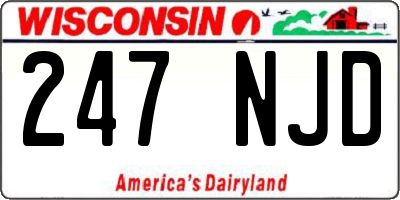 WI license plate 247NJD