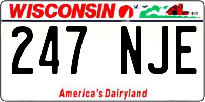 WI license plate 247NJE
