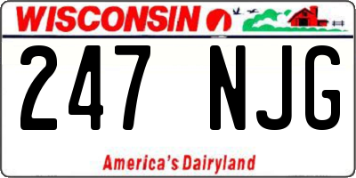 WI license plate 247NJG