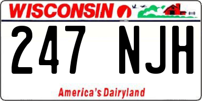 WI license plate 247NJH