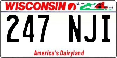 WI license plate 247NJI