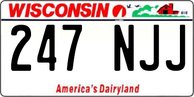 WI license plate 247NJJ