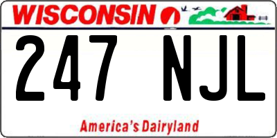 WI license plate 247NJL