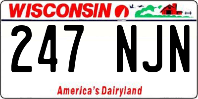 WI license plate 247NJN