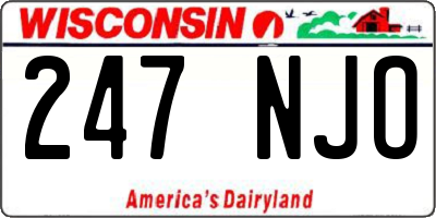 WI license plate 247NJO