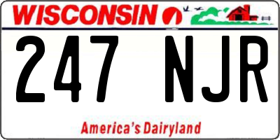 WI license plate 247NJR
