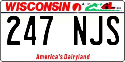 WI license plate 247NJS