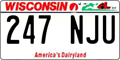WI license plate 247NJU