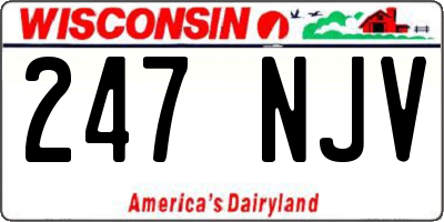 WI license plate 247NJV