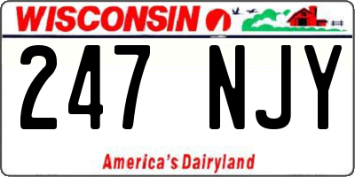 WI license plate 247NJY