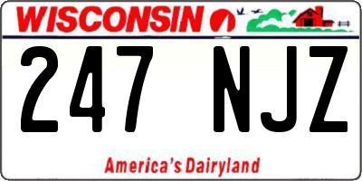 WI license plate 247NJZ